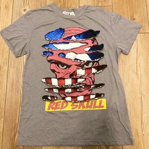 Marvel comics red skull captain America t shirt